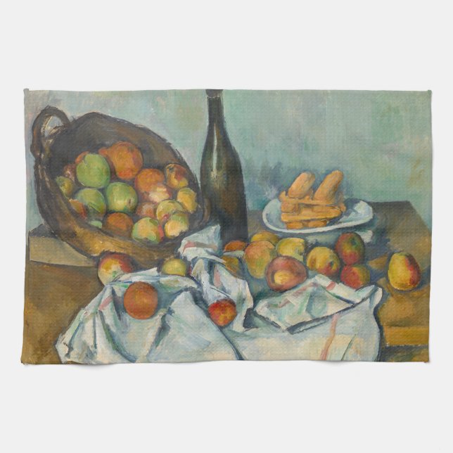 Paul Cezanne - Der Apfelkorb Geschirrtuch (Horizontal)