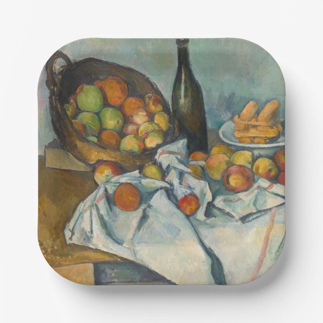 Paul Cezanne - Der Apfelkorb Pappteller (Vorderseite)