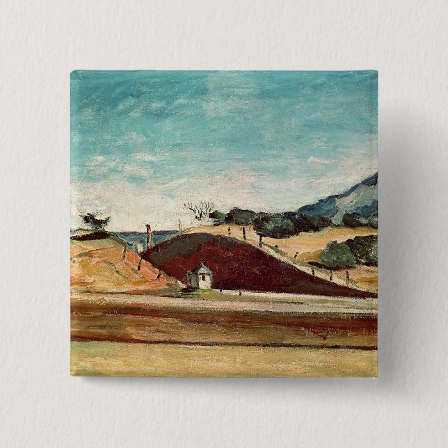 Paul Cezanne | der Bahnausschnitt, c.1870 Button (Vorderseite)