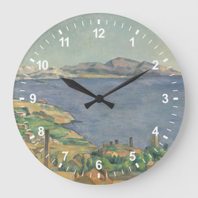 Paul Cezanne | der Golf von Marseille gesehen von Große Wanduhr (Vorderseite)
