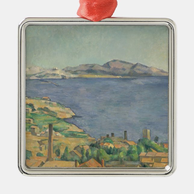Paul Cezanne | der Golf von Marseille gesehen von Silbernes Ornament (Vorne)