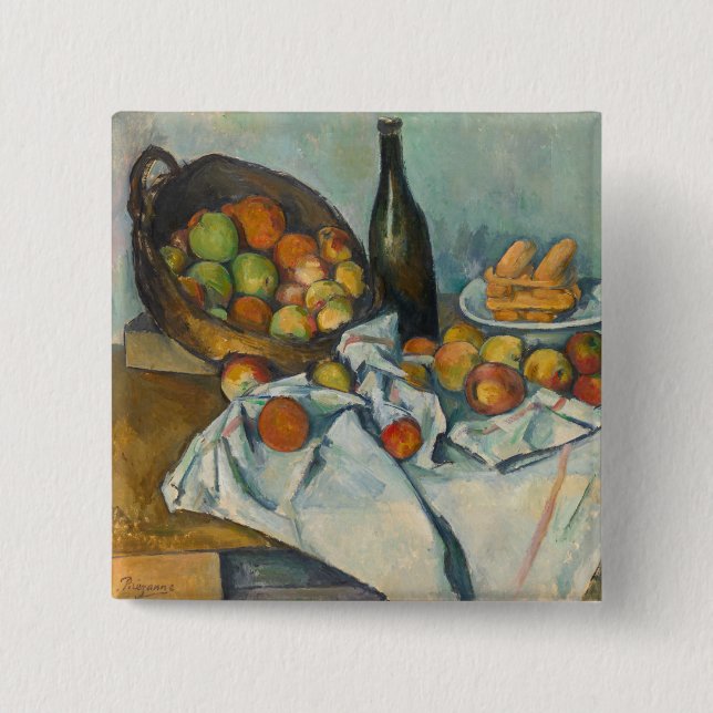 Paul Cezanne - Der Korb der Äpfel Button (Vorderseite)