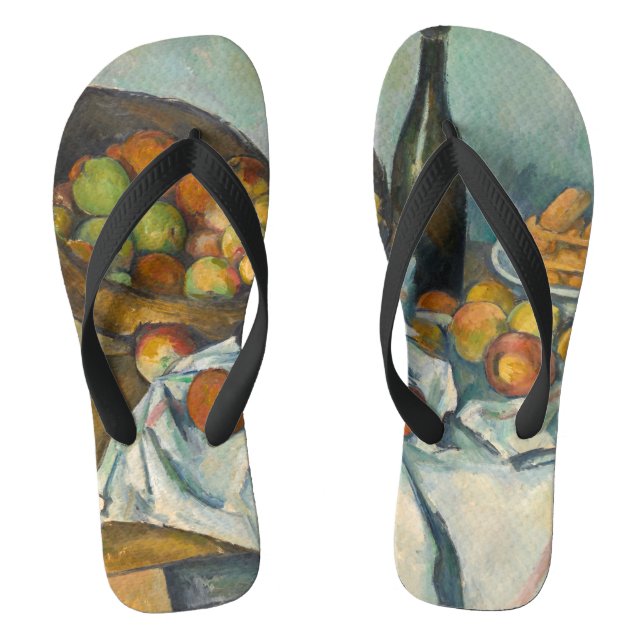 Paul Cezanne - Der Korb der Äpfel Flip Flops (Fußbett)