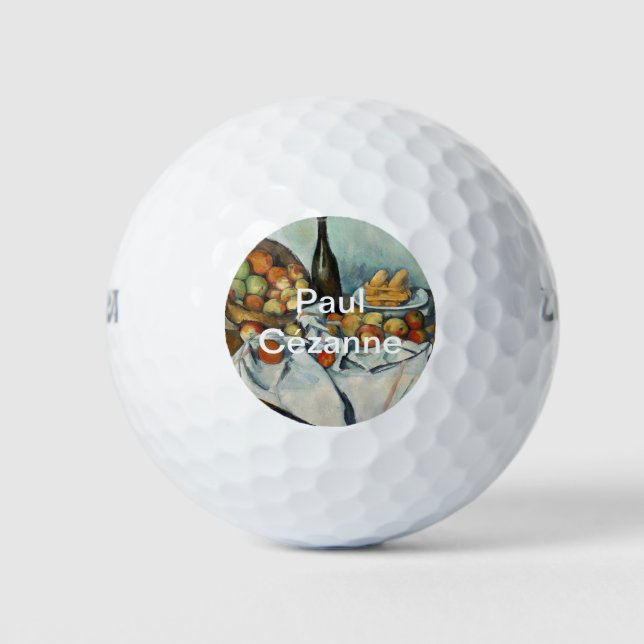 Paul Cézanne Der Korb der Äpfel Golfball (Vorderseite)