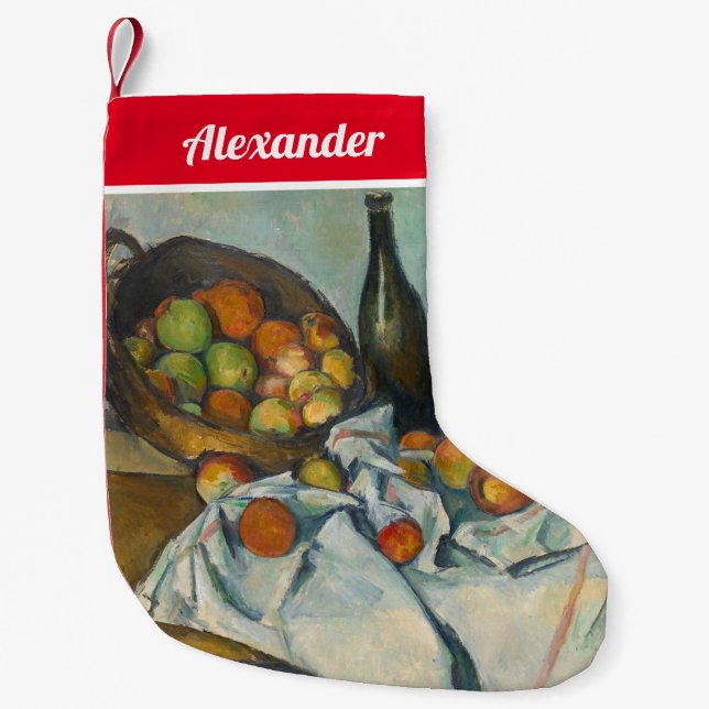 Paul Cezanne - Der Korb der Äpfel Kleiner Weihnachtsstrumpf (Vorderseite)