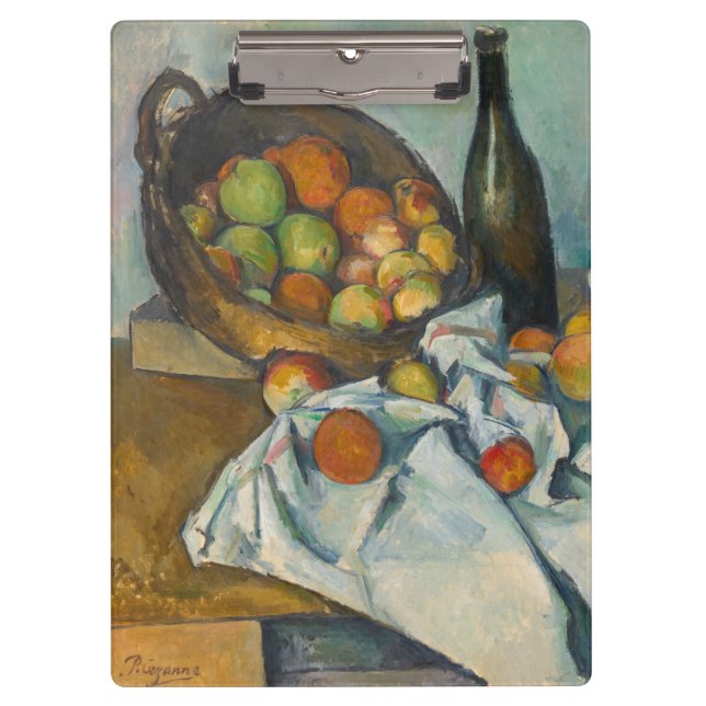 Paul Cezanne - Der Korb der Äpfel Klemmbrett (Vorderseite)