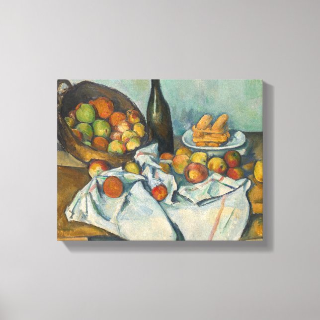 Paul Cezanne - Der Korb der Äpfel Leinwanddruck (Vorderseite)