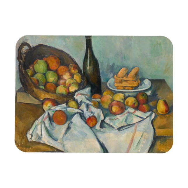 Paul Cezanne - Der Korb der Äpfel Magnet (Horizontal)