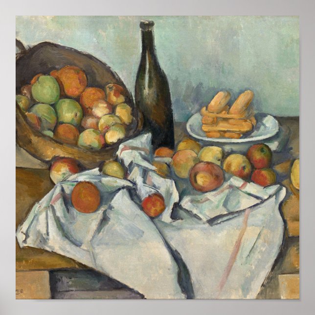 Paul Cezanne - Der Korb der Äpfel Poster (Vorne)