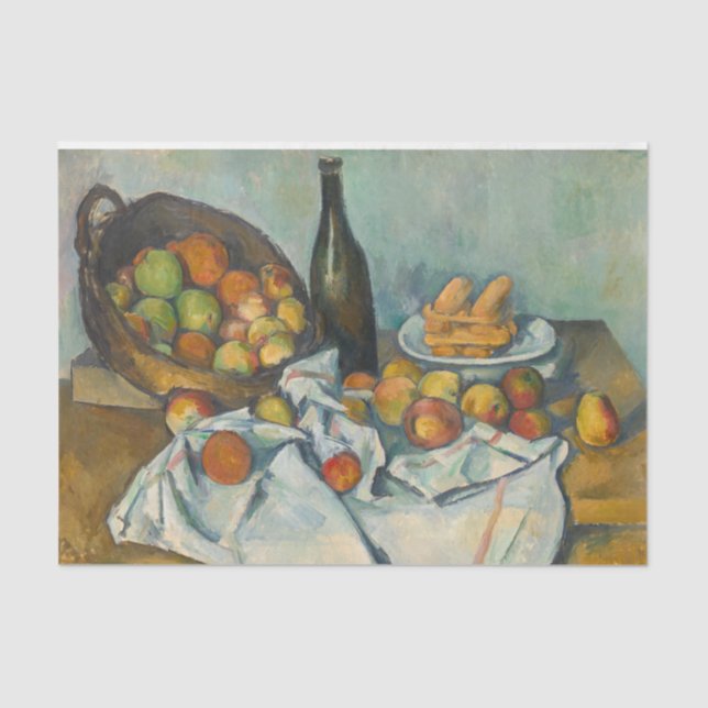 Paul Cezanne - Der Korb der Äpfel Seidenpapier (Vorderseite)