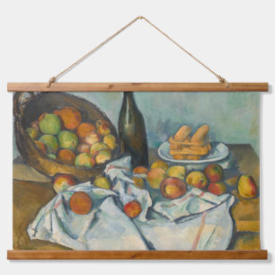 Paul Cezanne - Der Korb der Äpfel Wandteppich Mit Holzrahmen