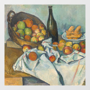 Paul Cezanne - Der Korb mit Äpfeln Fensteraufkleber