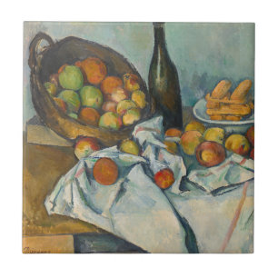 Paul Cezanne - Der Korb mit Äpfeln Fliese