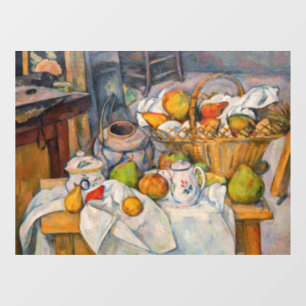 Paul Cezanne - Der Küchentisch Fensteraufkleber