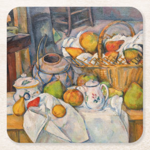 Paul Cezanne - Der Küchentisch Rechteckiger Pappuntersetzer