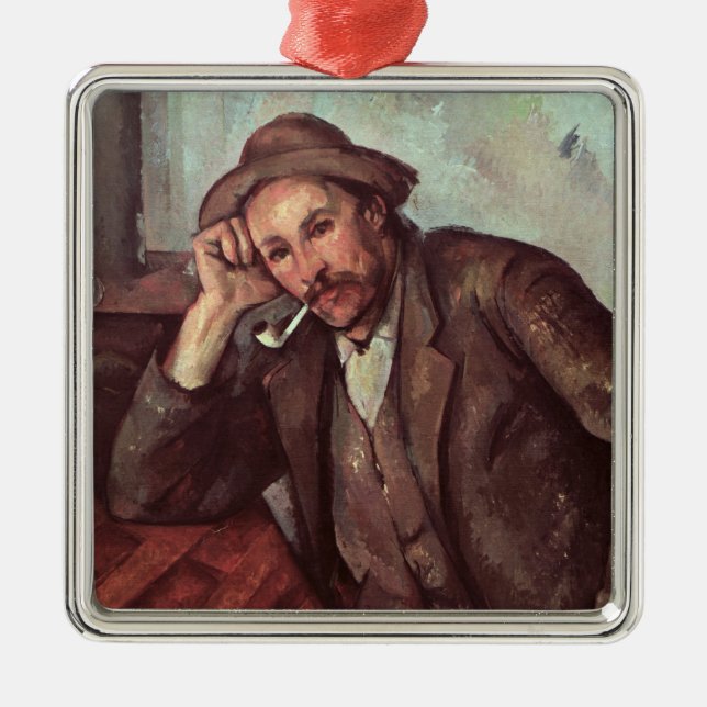 Paul Cezanne | der Raucher, 1891-92 Silbernes Ornament (Vorne)
