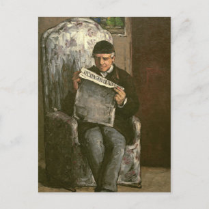 Paul Cezanne   der Vater des Künstlers, "L'� v� Postkarte