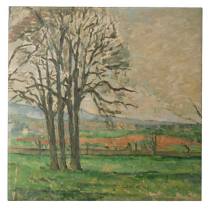 Paul Cezanne - die bloßen Bäume bei Jas de Bouff Fliese