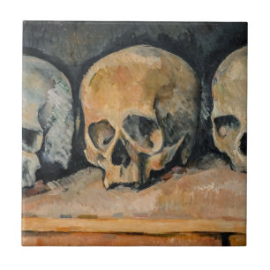 Paul Cezanne - Die drei Schädel Fliese