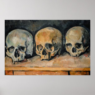 Paul Cezanne - Die drei Schädel Poster