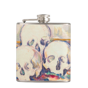 Paul Cezanne - Die drei Totenkopf-Aquarell Flachmann