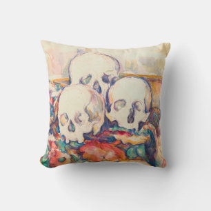 Paul Cezanne - Die drei Totenkopf-Aquarell Kissen