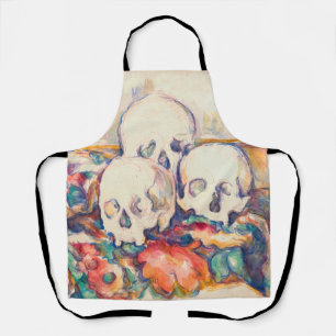 Paul Cezanne - Die drei Totenkopf-Aquarell Schürze