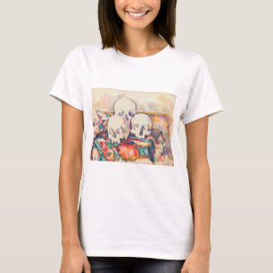 Paul Cezanne - Die drei Totenkopf-Aquarell T-Shirt