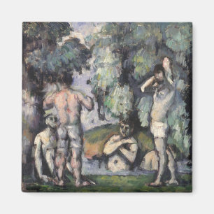 Paul Cezanne die fünf Badegäste, c.1875-77 Magnet