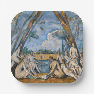 Paul Cezanne - Die Großen Badenden Pappteller