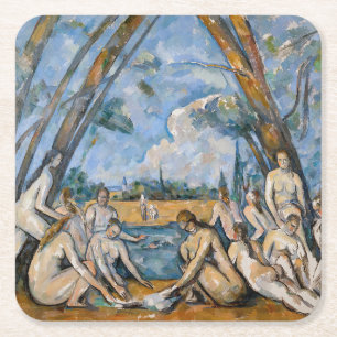 Paul Cezanne - Die großen Badenden Rechteckiger Pappuntersetzer