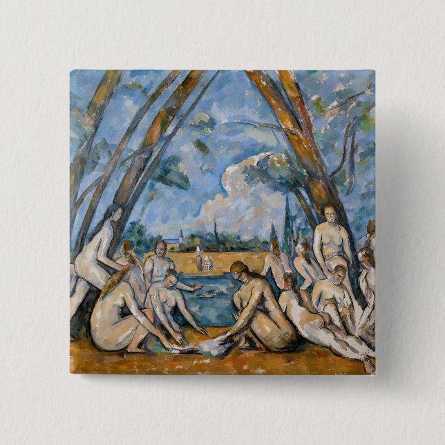 Paul Cezanne - Die großen Bathers Button (Vorderseite)