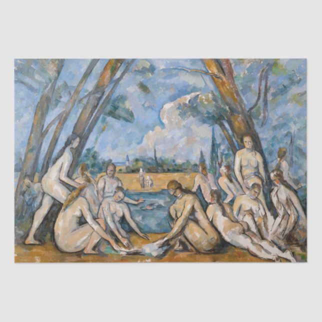 Paul Cezanne - Die großen Bathers Seidenpapier (Vorderseite)