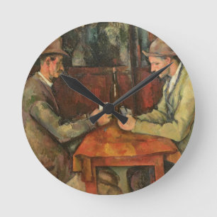 Paul Cezanne die Kartenspieler, 1893-96 Runde Wanduhr