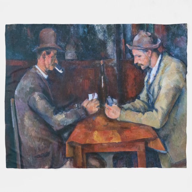 Paul Cezanne - Die Kartenspieler Fleecedecke (Vorderseite (Horizontal))