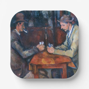 Paul Cezanne - Die Kartenspieler Pappteller