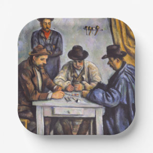 Paul Cezanne - Die Kartenspieler Pappteller