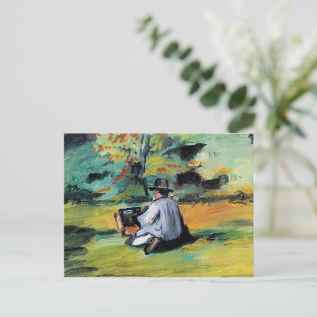 Paul Cezanne - Ein Maler bei der Arbeit,  Postkarte (Stehend Vorderseite)