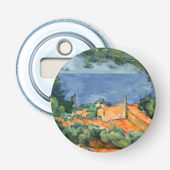 Paul Cezanne - Estaque mit Roten Roofs Flaschenöffner (Vorderseite)