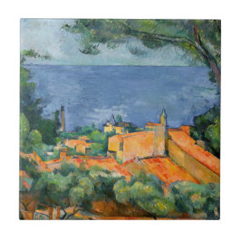 Paul Cezanne - Estaque mit Roten Roofs Fliese
