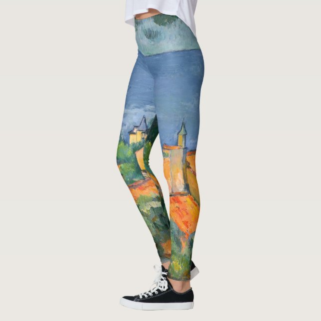 Paul Cezanne - Estaque mit Roten Roofs Leggings (Links)