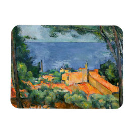 Paul Cezanne - Estaque mit Roten Roofs Magnet