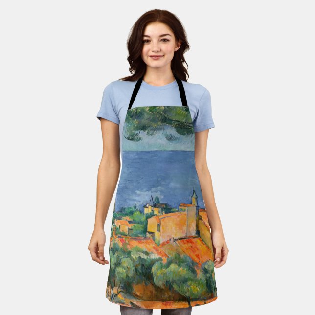 Paul Cezanne - Estaque mit Roten Roofs Schürze (Getragen)