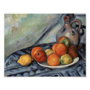 Paul Cezanne - Frucht und Jug am Tisch Fotodruck
