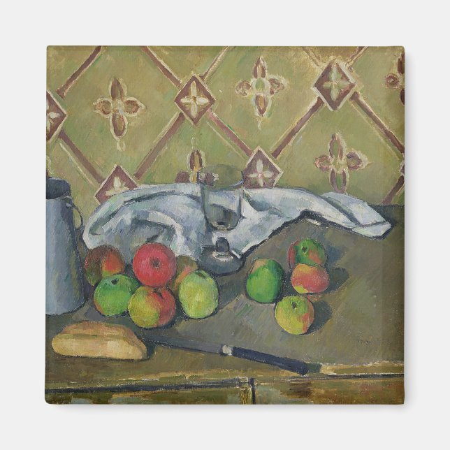 Paul Cezanne | Fruit, Serviette und Milchjug, c.18 Magnet (Vorne)