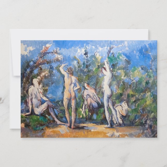 Paul Cezanne - Fünf Badende Dankeskarte (Vorderseite)