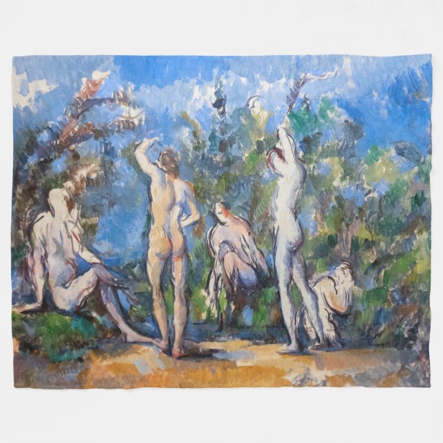 Paul Cezanne - Fünf Badende Fleecedecke (Vorderseite (Horizontal))