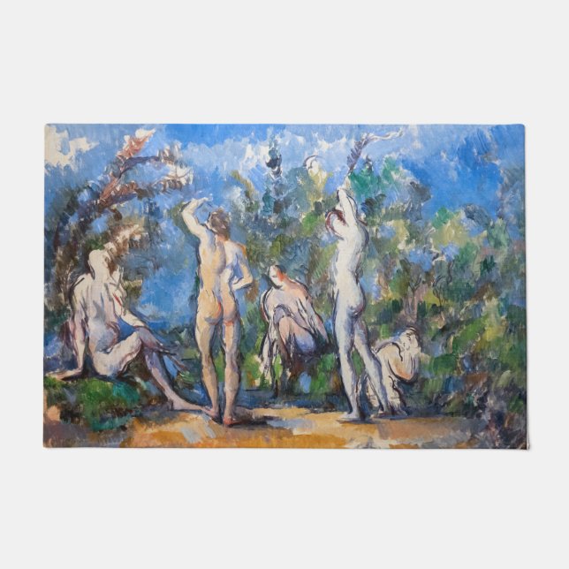 Paul Cezanne - Fünf Badende Fußmatte (Vorderseite)