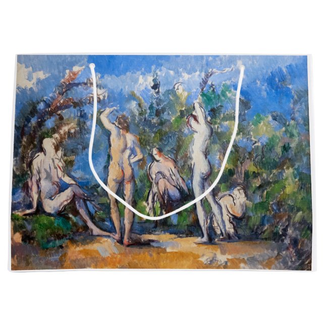 Paul Cezanne - Fünf Badende Große Geschenktüte (Vorderseite)