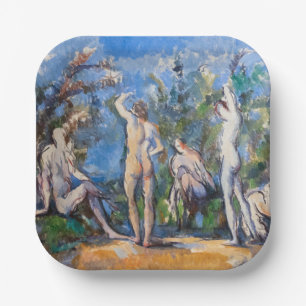 Paul Cezanne - Fünf Badende Pappteller